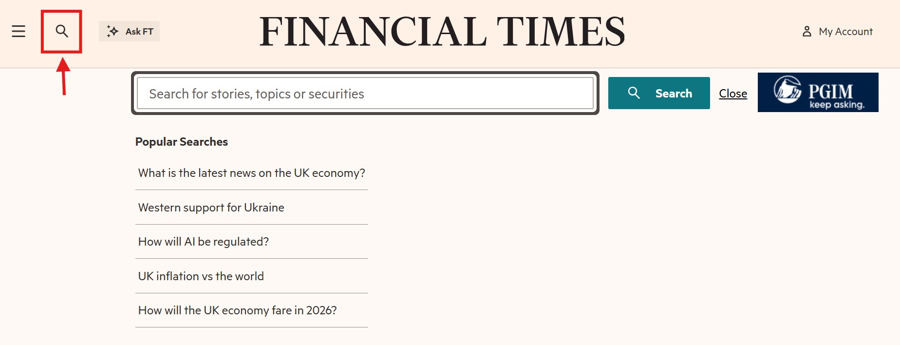 Financial Times search results