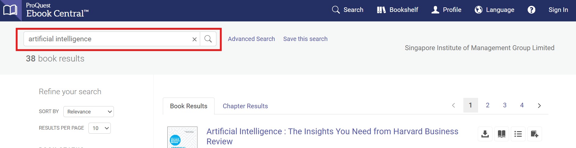 Searching in ProQuest Ebook Central