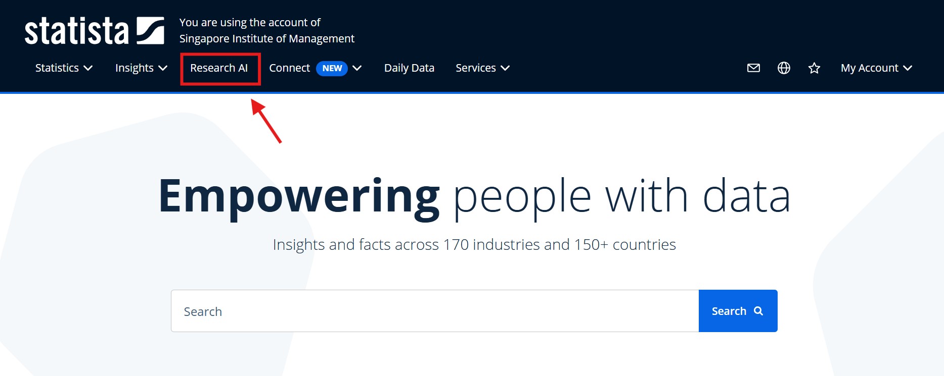 Statista Research AI tool