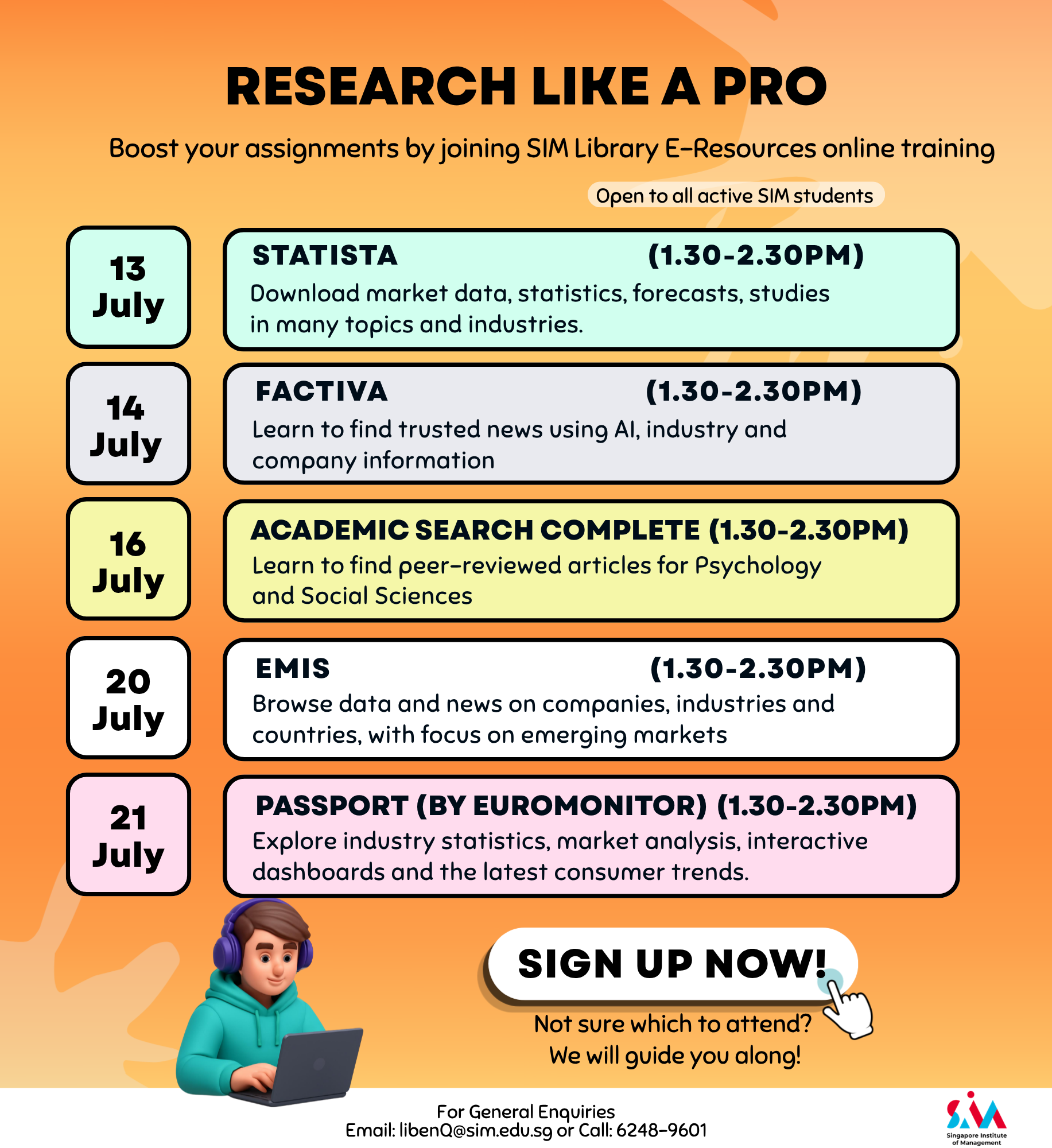 (Mobile) Jul Poster Online training of E-Resources (450 x 491 mm)
