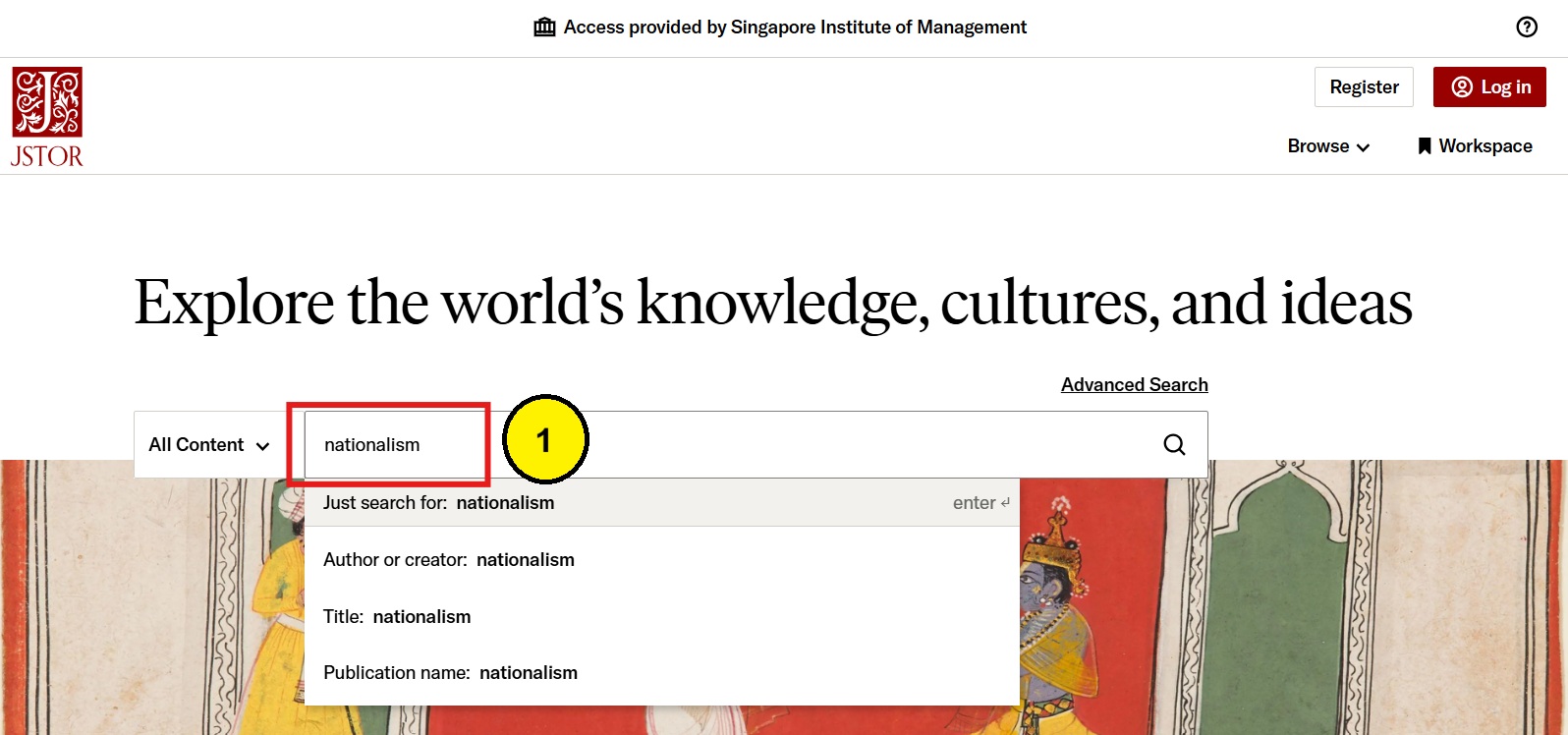 JSTOR search results